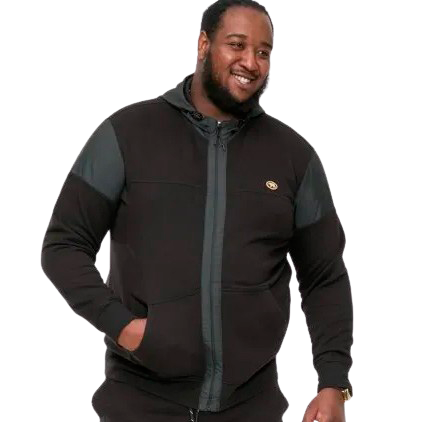 D555 Dean Herre Hættetrøje Plus Size - Black - 4XL