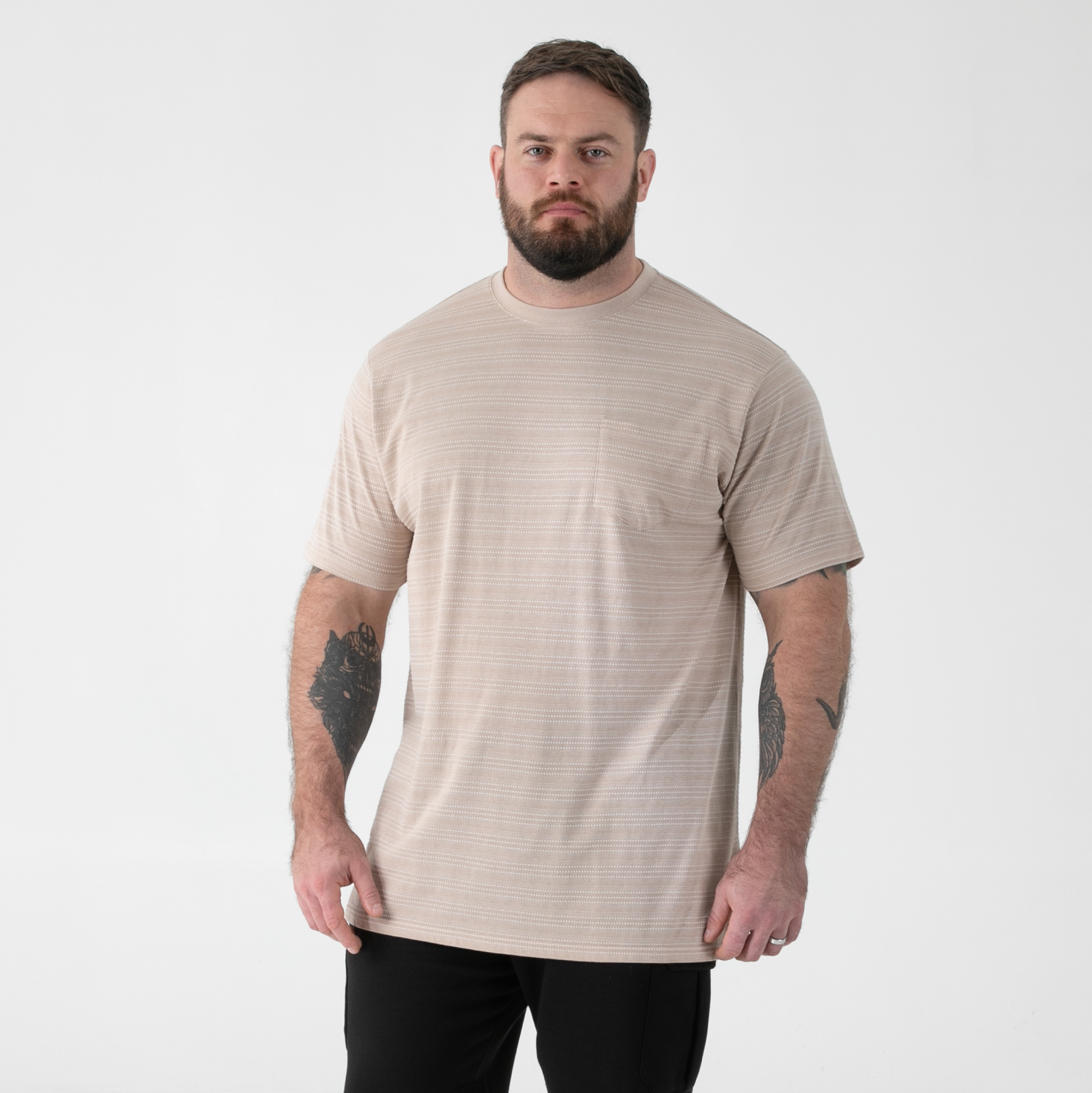 D555 Dingle Herre T-shirt - Stone - 3XL