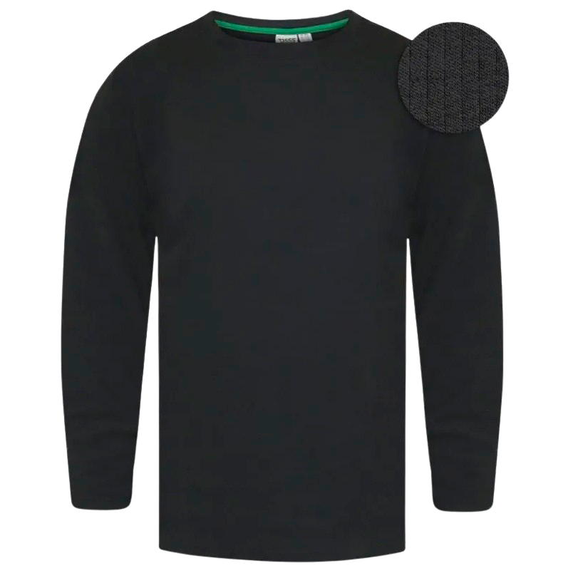D555 Exeter Herre Skiundertrøje Plus Size - Black - 3XL