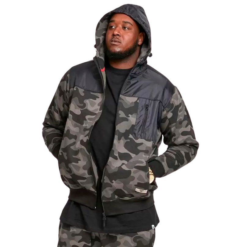 D555 Grendon Herre Cardigan Plus Size - Camo - 3XL