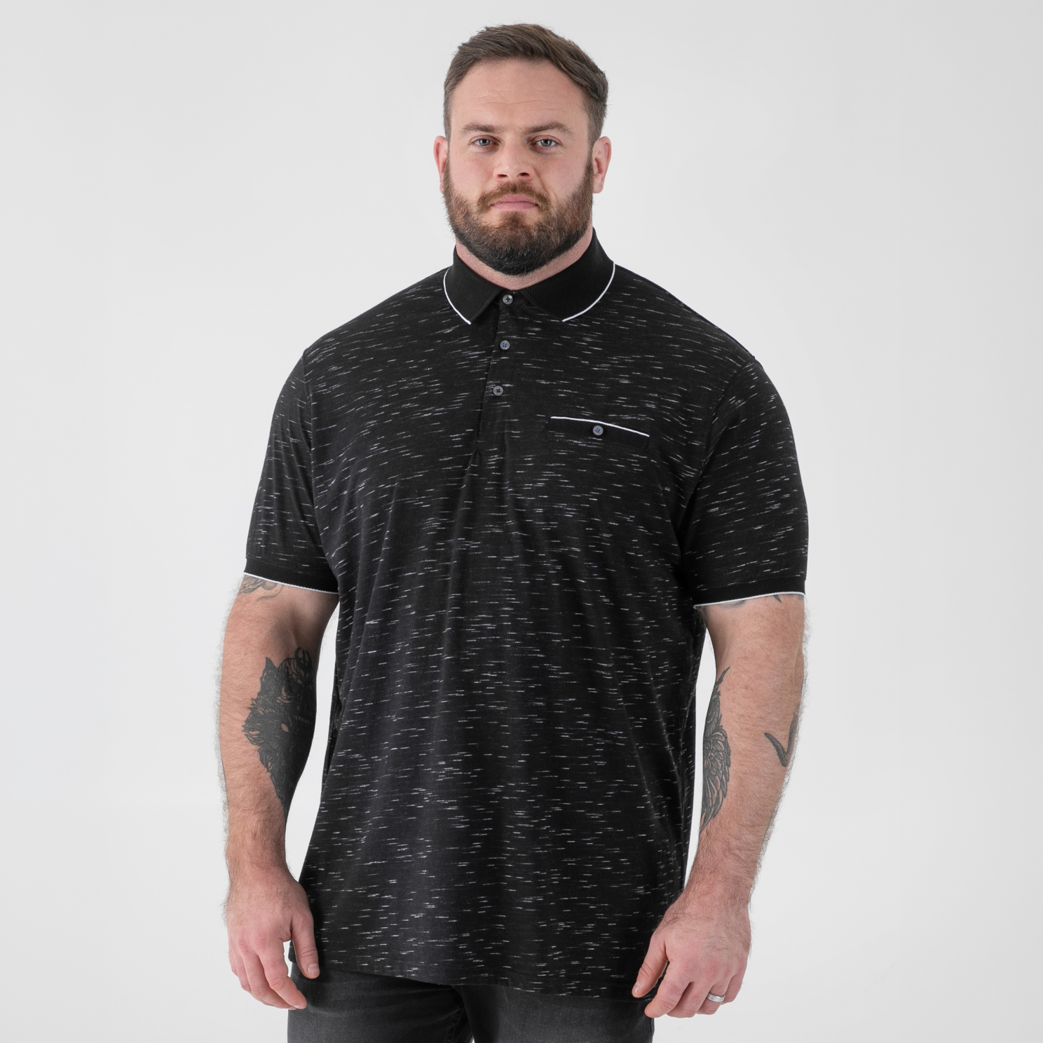 D555 Murphy Herre Polo - Black Reno - 3XL