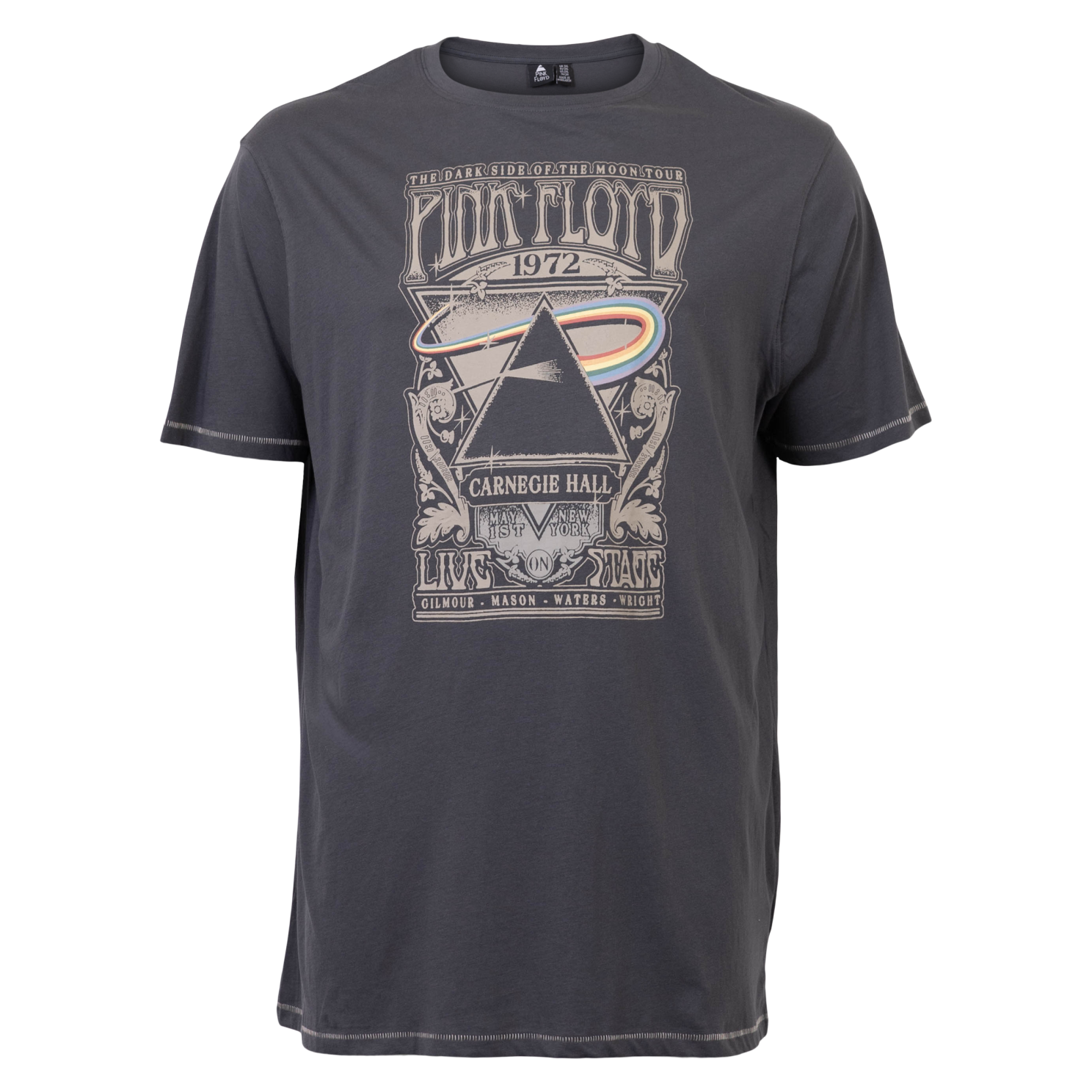 D555 Pink Floyd Herre T-shirt - Dark Grey - 5XL