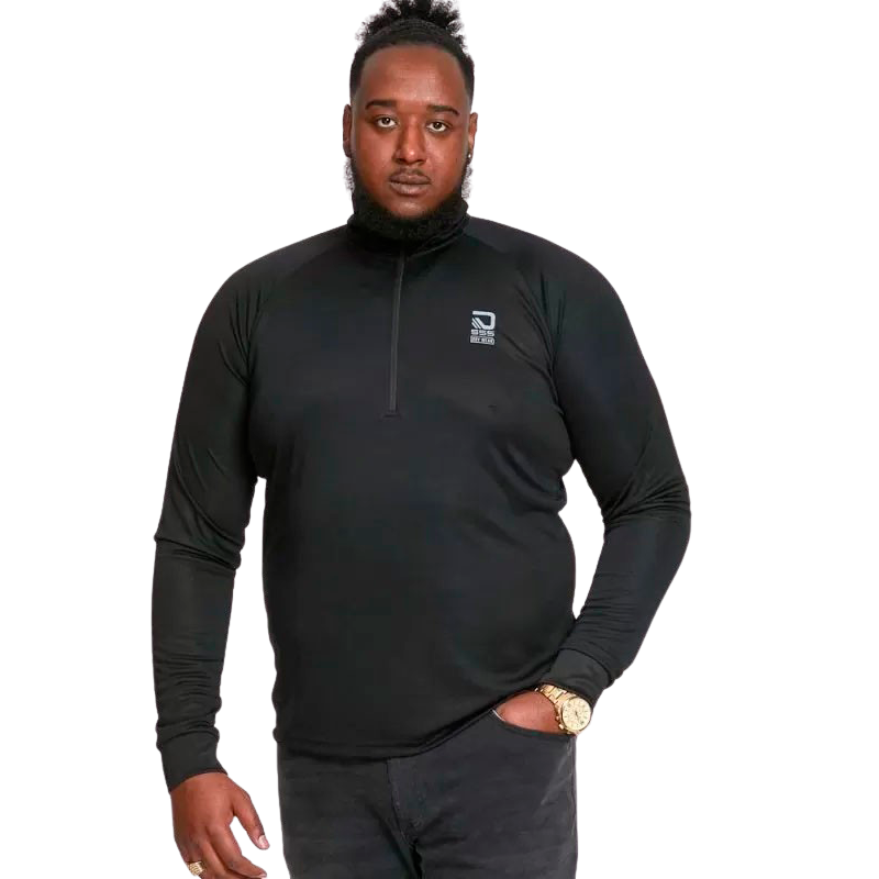D555 Whitwell Herre Træningstrøje Plus Size - Black - 5XL