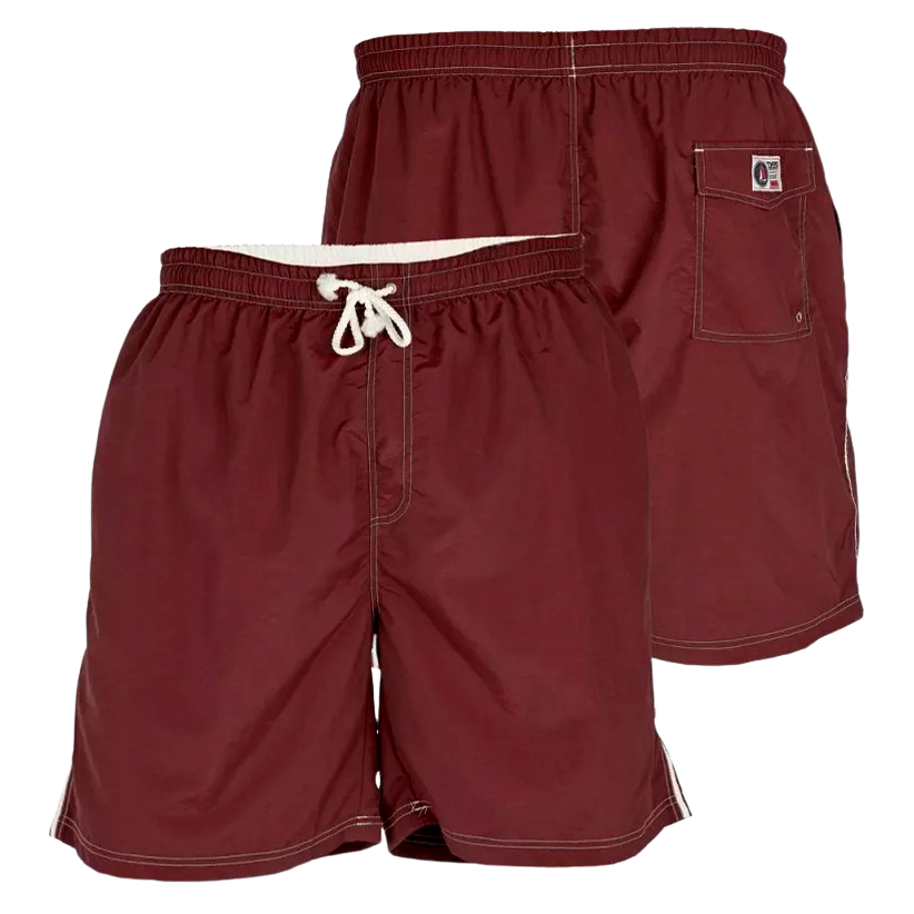 D555 Yarrow Herre Badeshorts Plus Size - Burgundy - 4XL