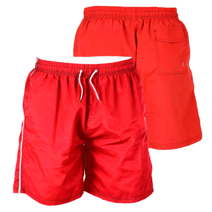 D555 Yarrow Herre Badeshorts Plus Size - Red - 5XL