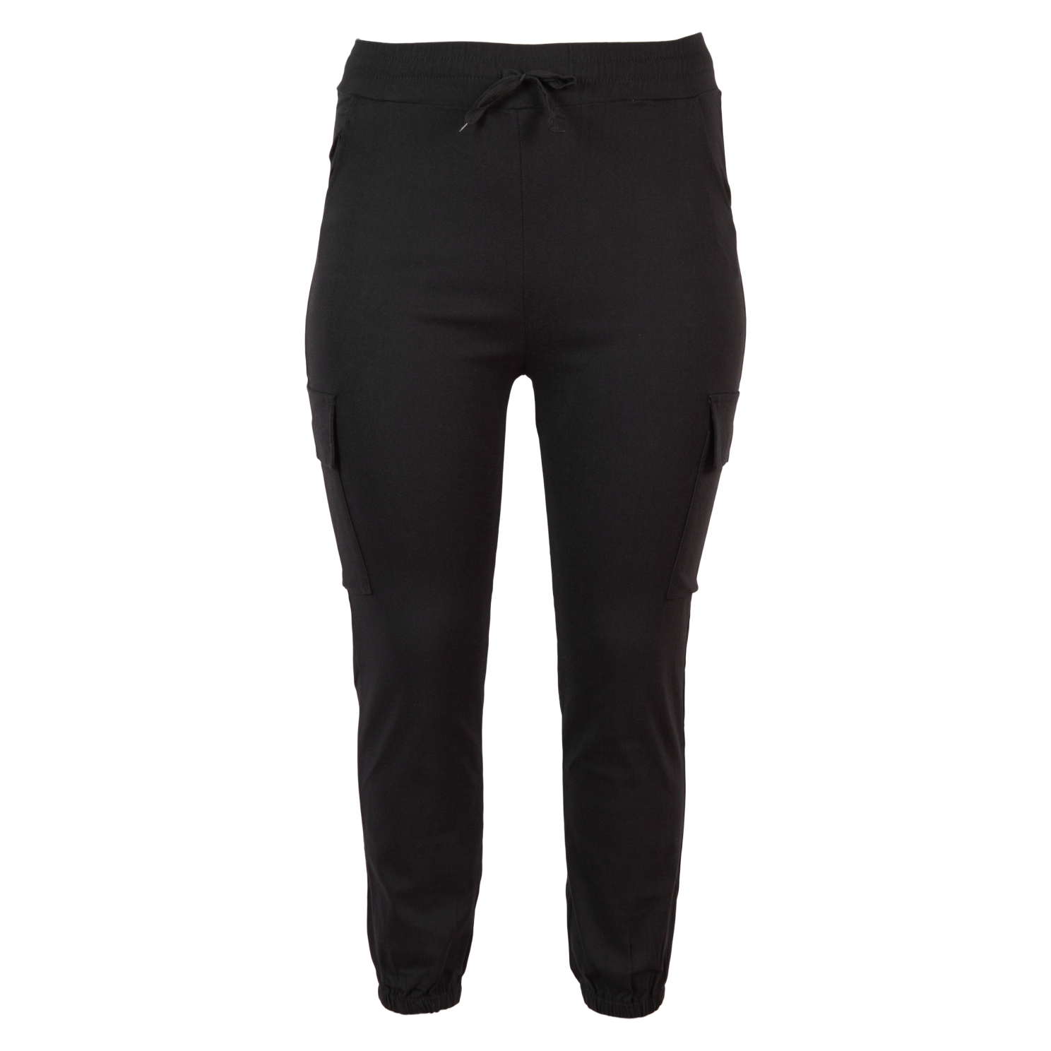 Dame Cargobukser Plus Size - Sort - 5XL/6XL