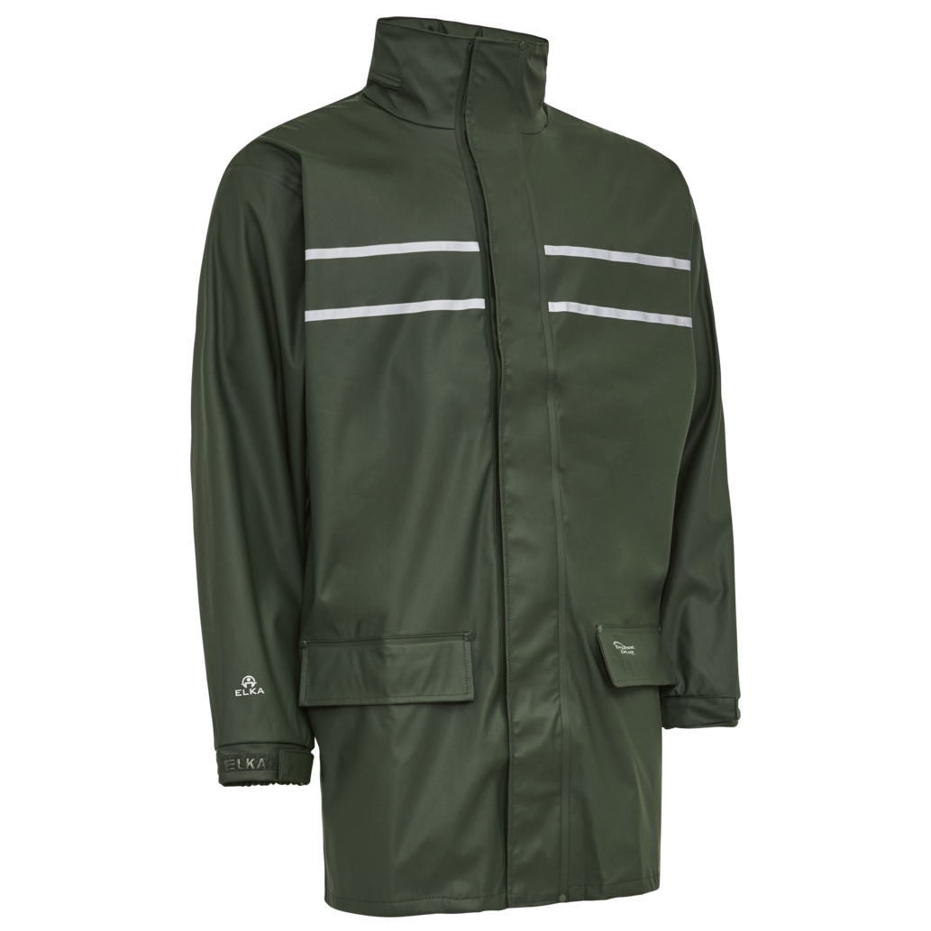 Elka Dry Zone Unisex Regnjakke - Oliven - 3XL