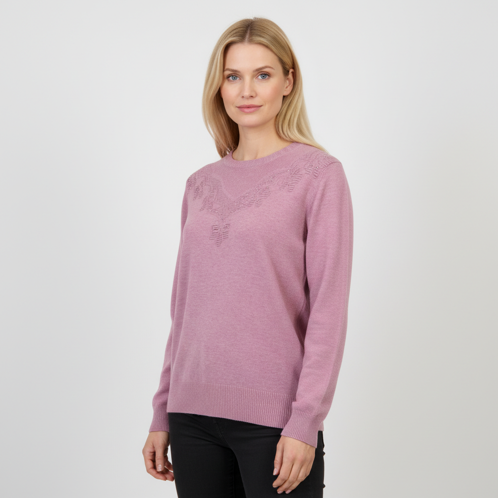 Etoile Dame Striktrøje - PINK - XL/2XL