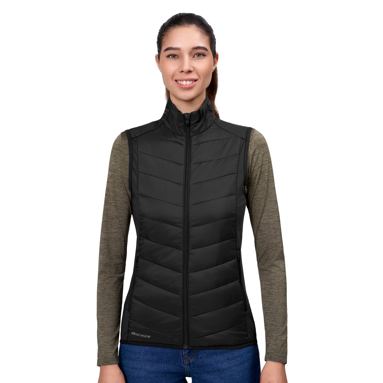 GEYSER by ID Dame Vest - Sort - 3XL
