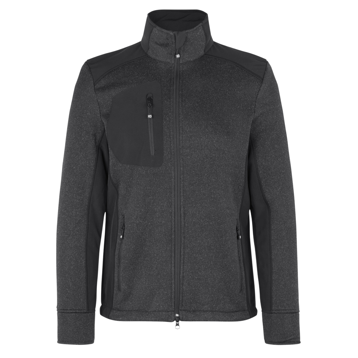 ID Herre Fleecejakke - Grafit melange - 2XL