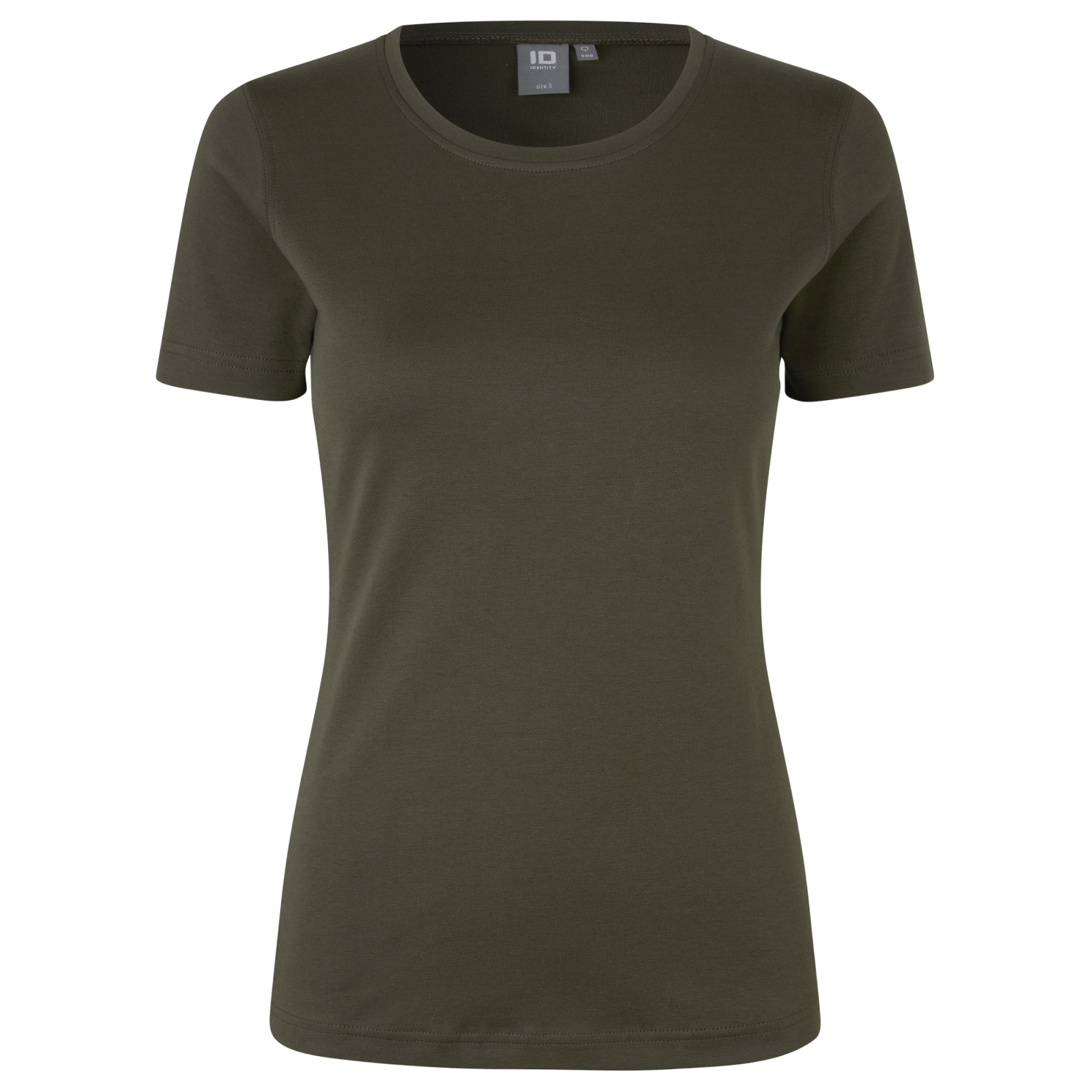 ID Interlock Dame T-shirt - Oliven - 2XL