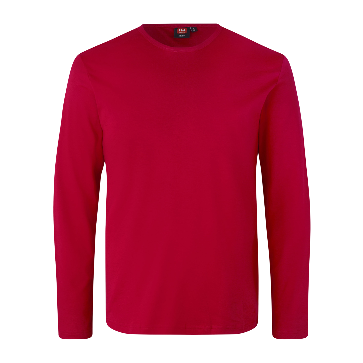 ID Interlock Herre Langærmet t-shirt - Rød - XL