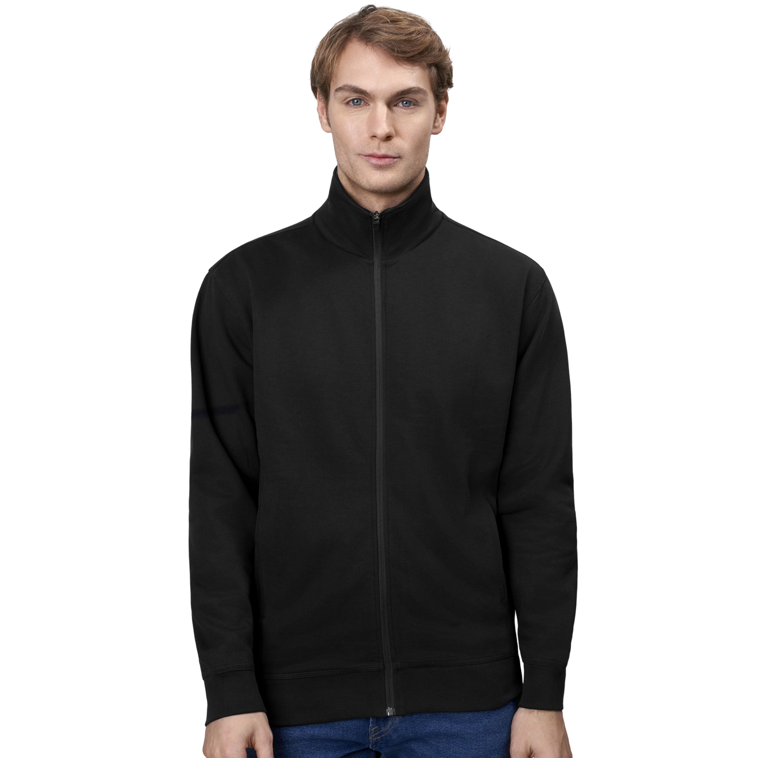 ID Sweat Herre Cardigan - Sort - 2XL
