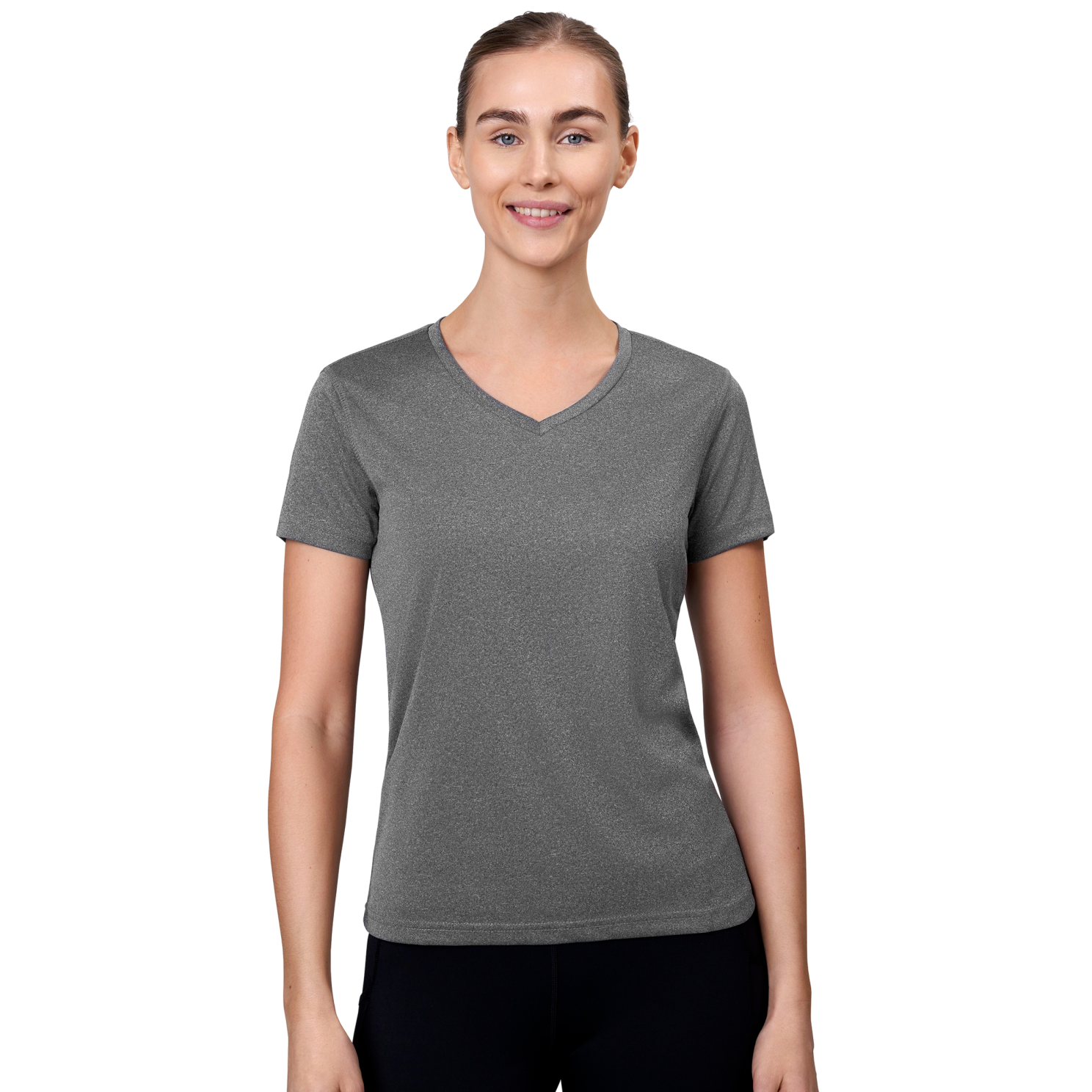 ID YES Active Dame Trænings t-shirt - Grå Melange - 2XL