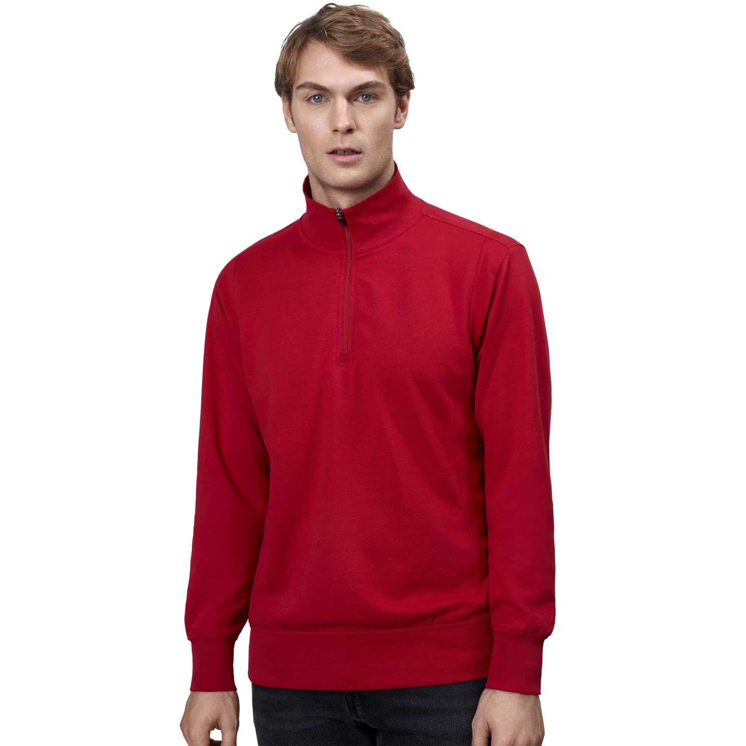 ID Zip Herre Sweatshirt - Red - 2XL