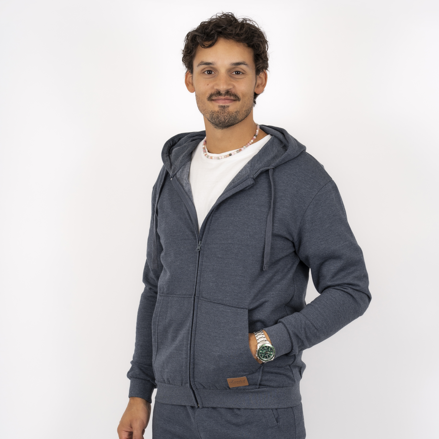 Loaded Nevada Herre Hættetrøje - Denim Melange - 7XL