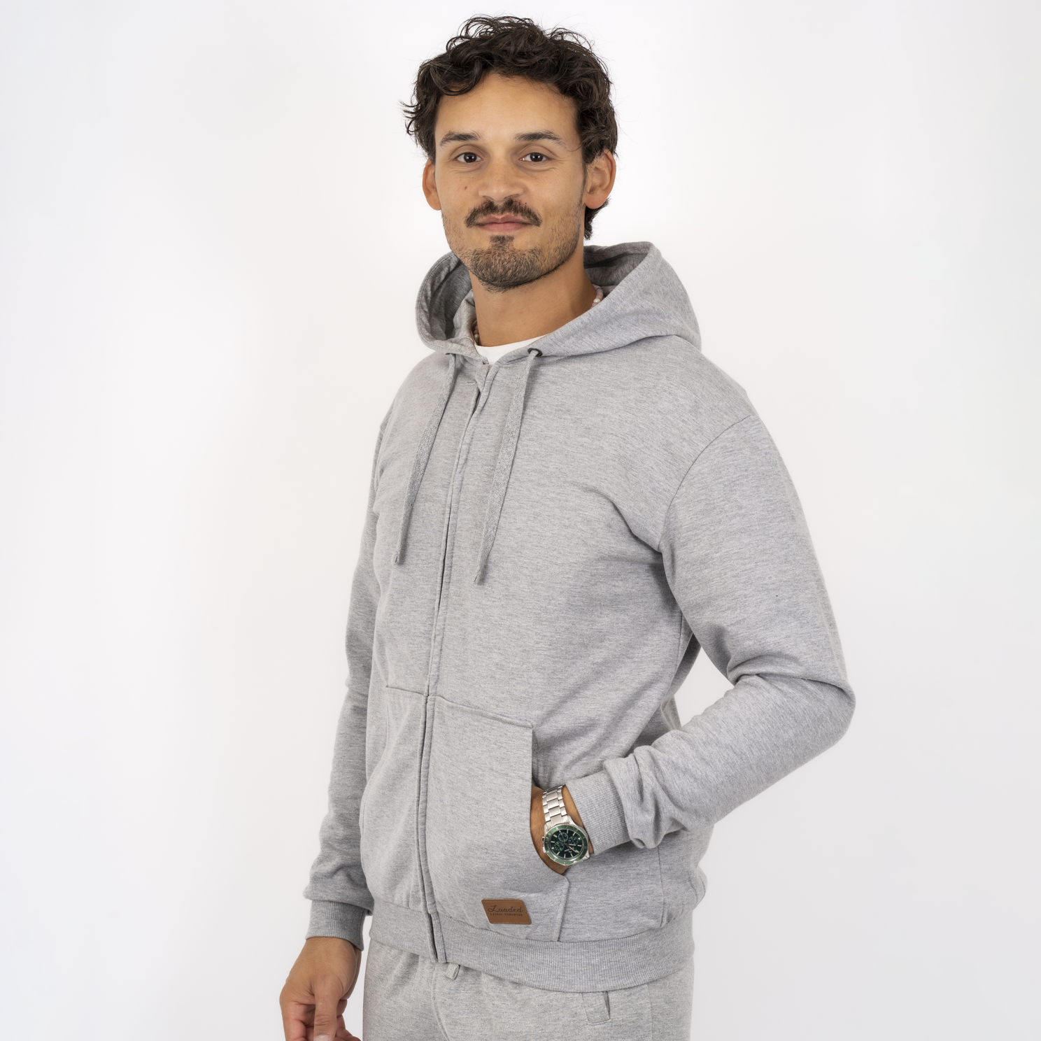Loaded Nevada Herre Hættetrøje - Light Grey Melange - 4XL