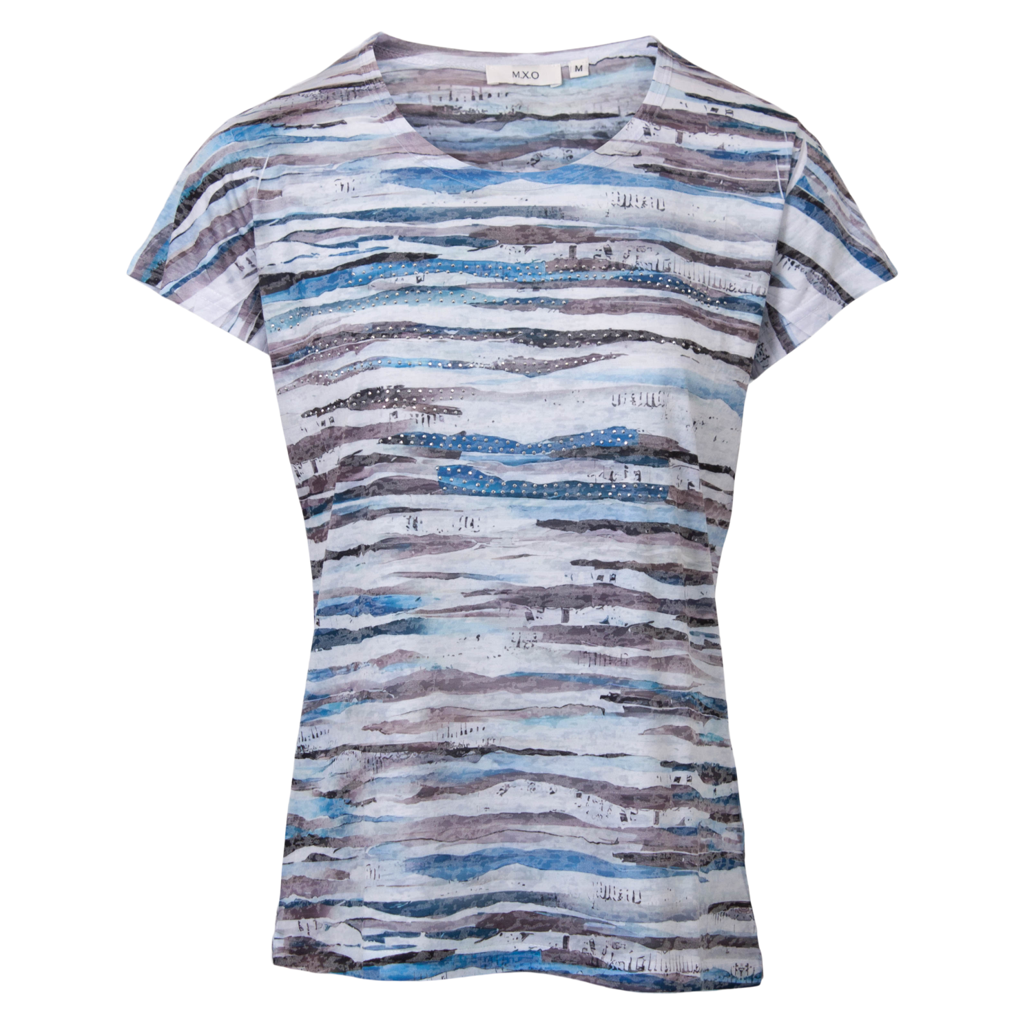 M.X.O Dame T-shirt - Blue Comb - 2XL