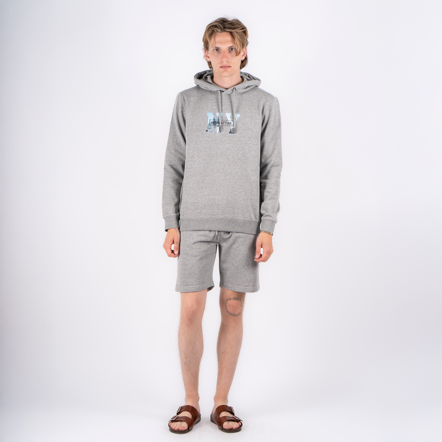 Marcus Colin Herre Shorts - Lt.grey mix - 2XL