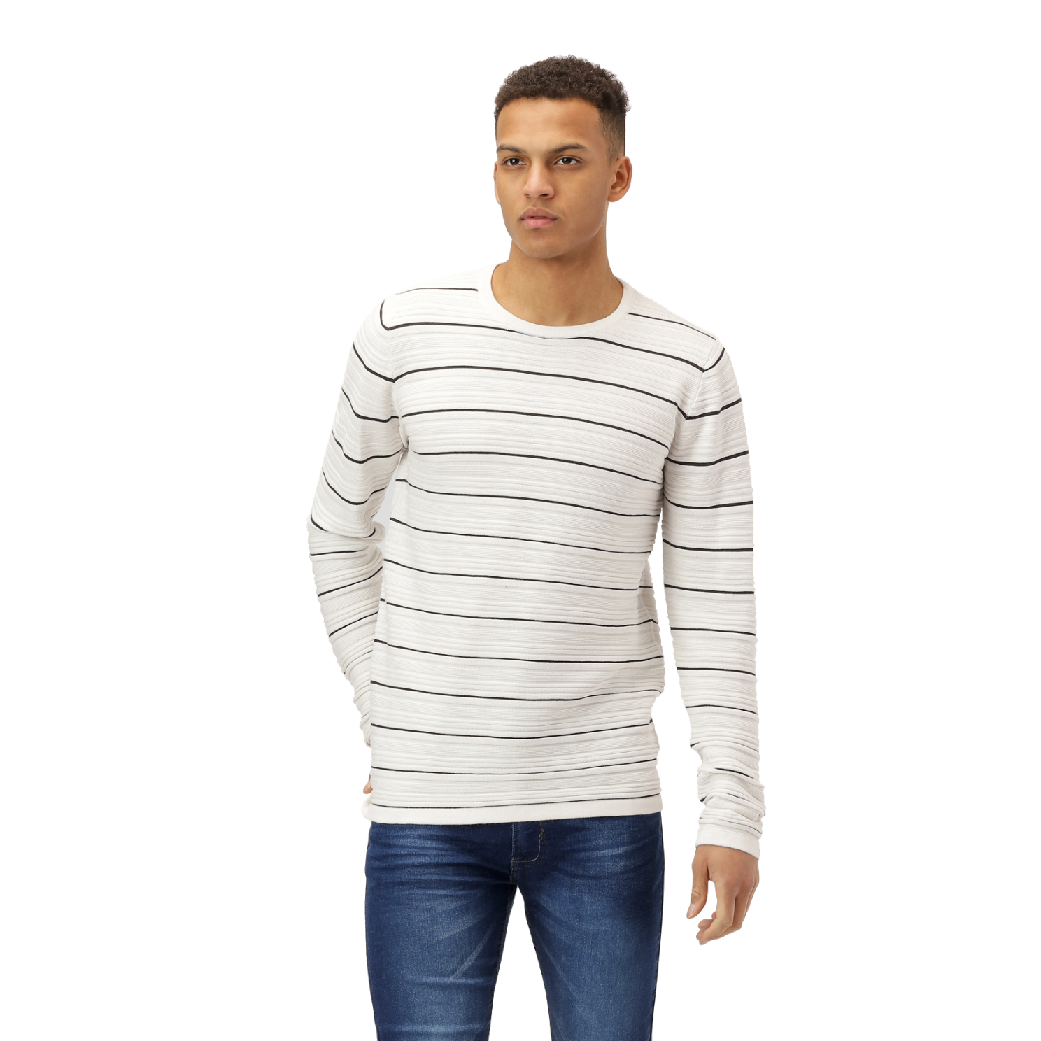 Marcus Herre Striktrøje - Offwhite Mix - 3XL