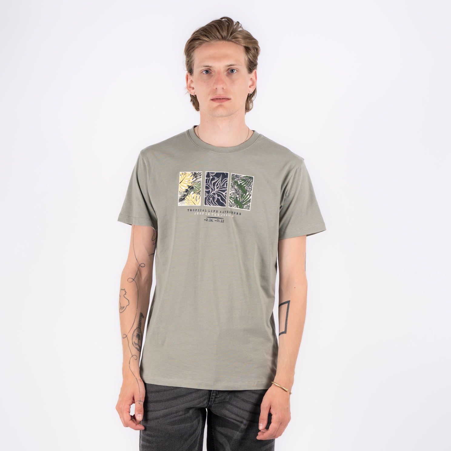Marcus Jeb Herre T-shirt - Green Shadow - 2XL