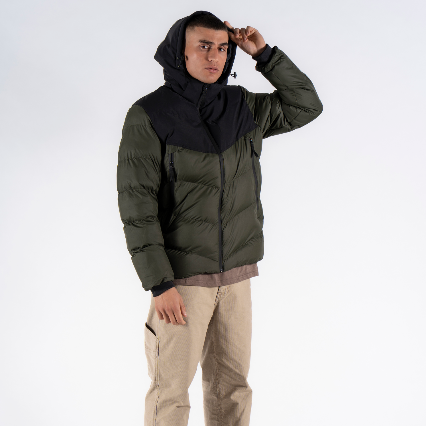 Marcus Lebron short Herre Jakke - Olive Green - 2XL