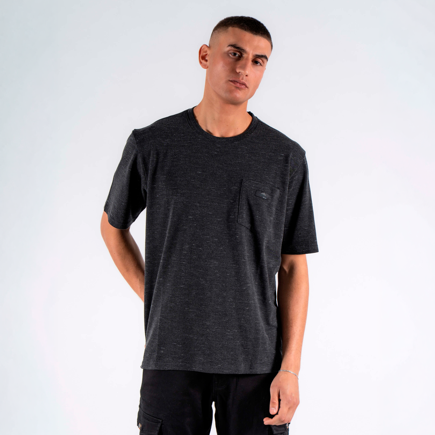 Marcus Zack Herre T-shirt - Dark Grey Melange - 3XL