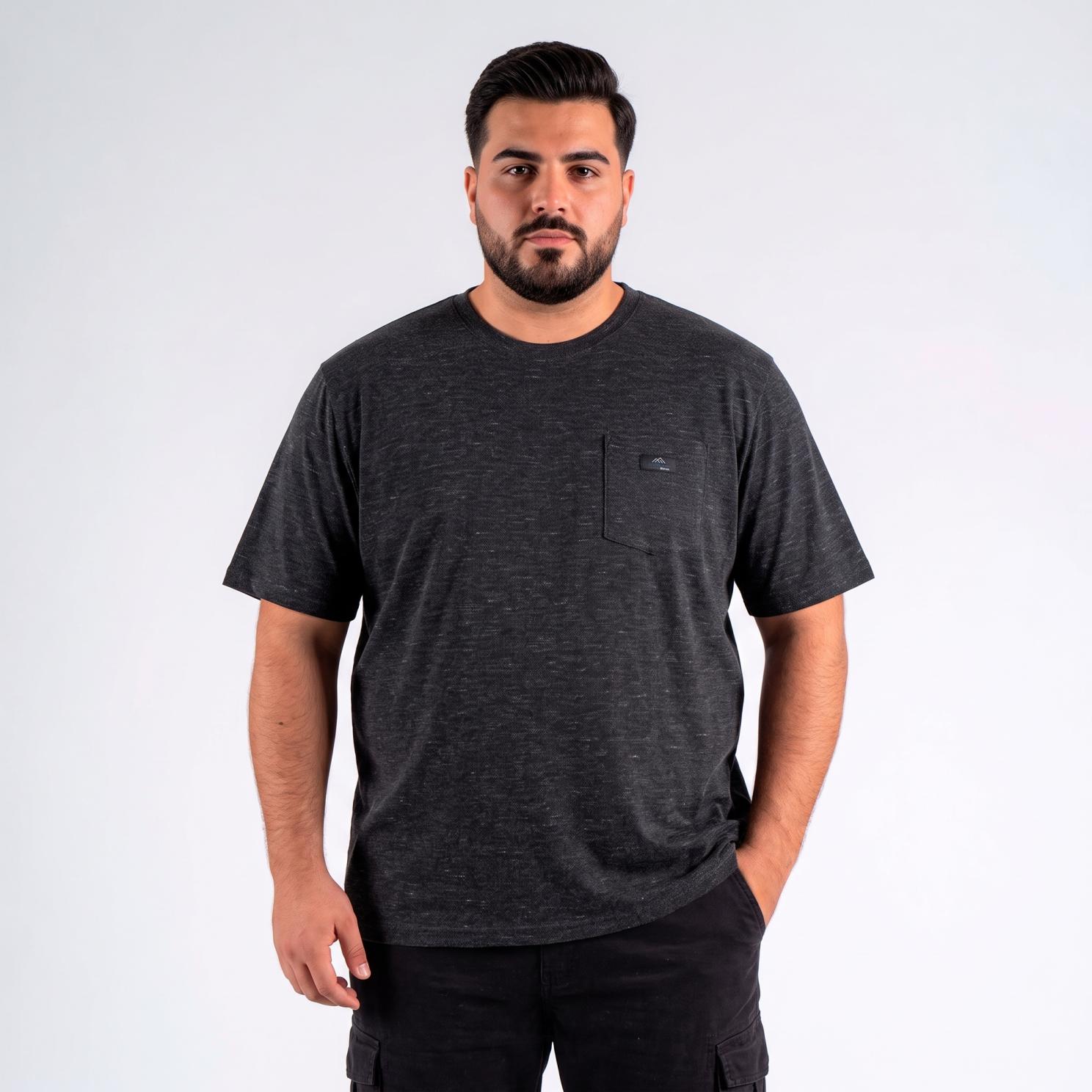 Marcus Zack Herre T-shirt - Dark Grey Melange - 6XL