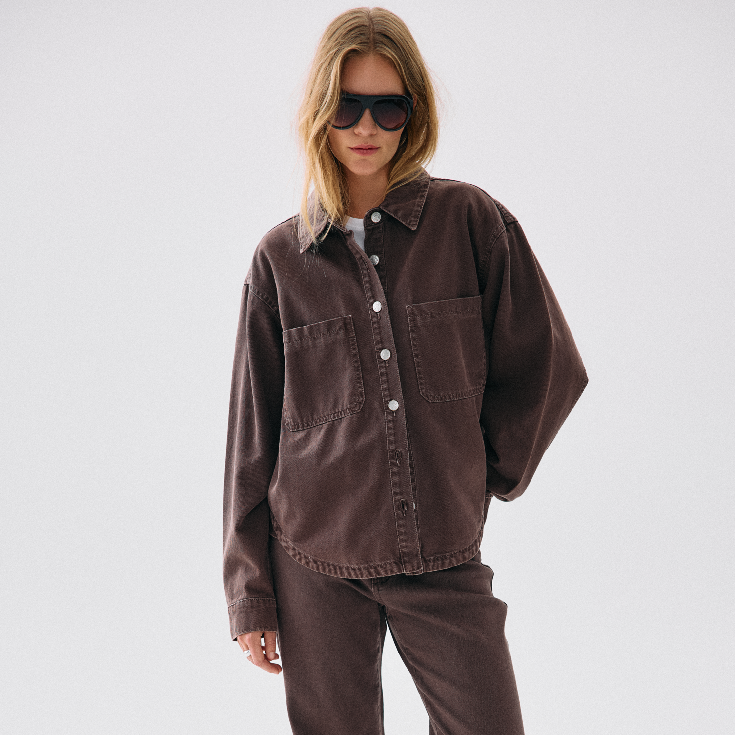 Noisy May Alva Dame Skjorte - Chocolate Brown - XL