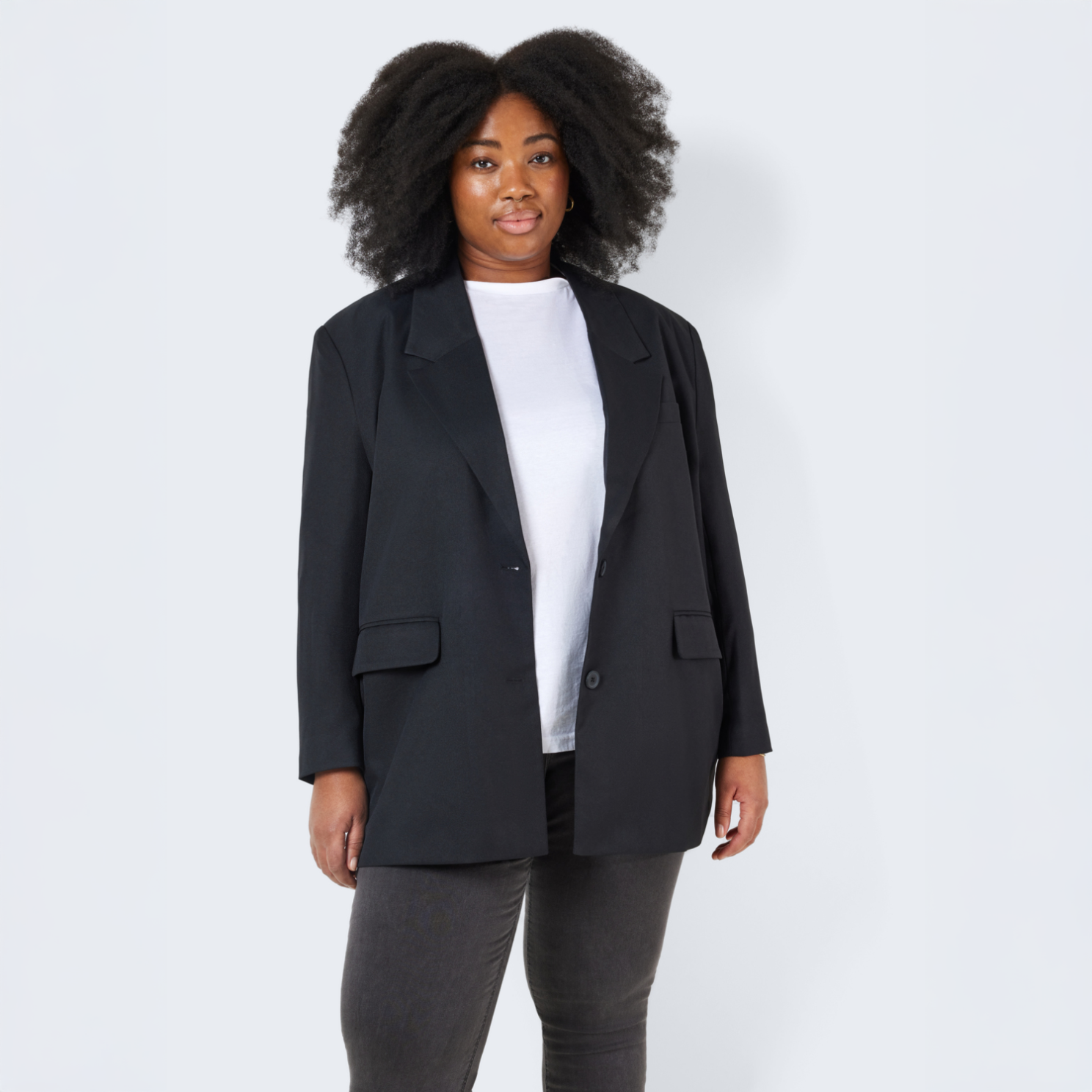 Noisy May Curve Milla Dame Blazer Plus Size - Black - 52