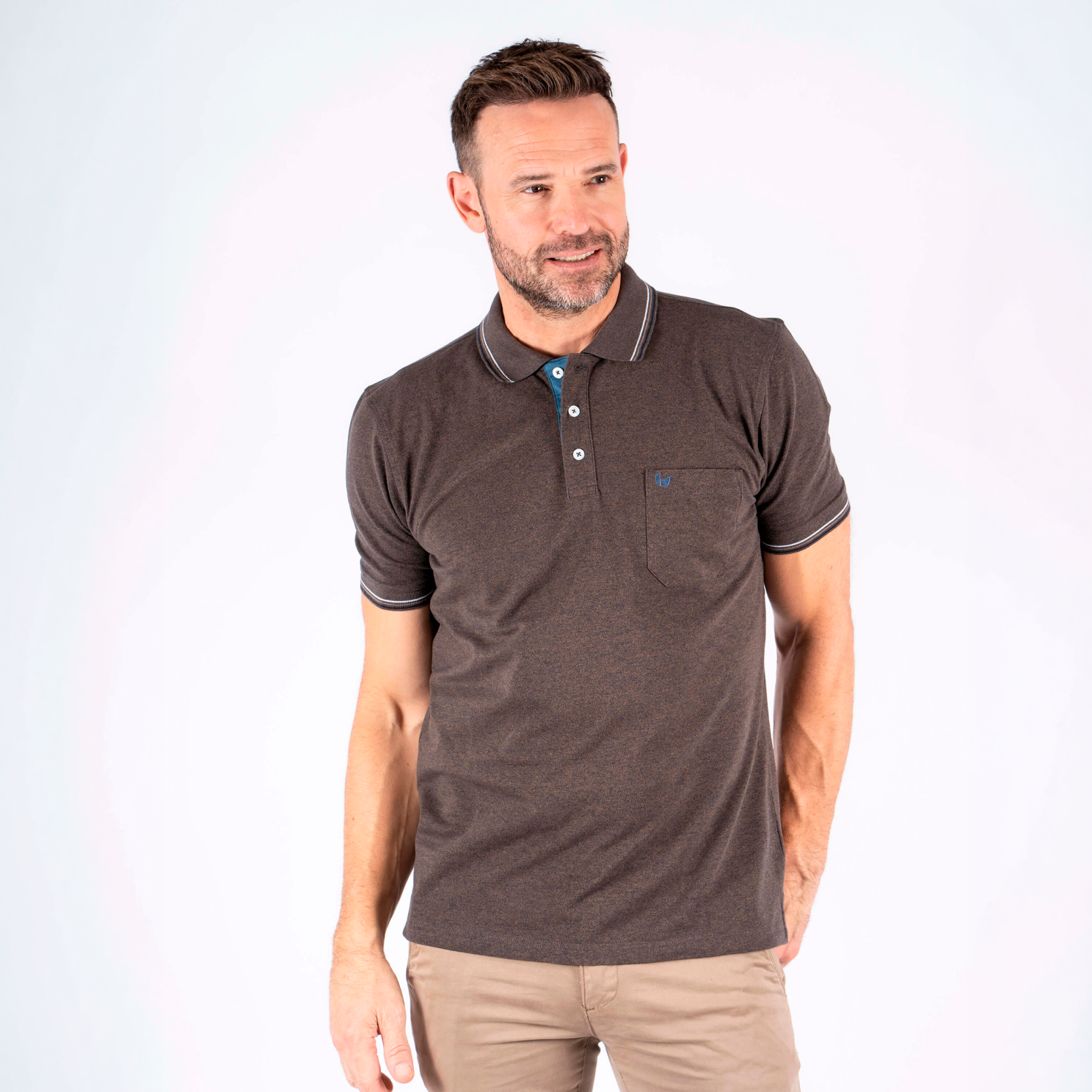 Pre End Herre Polo - Mid Brown - XL