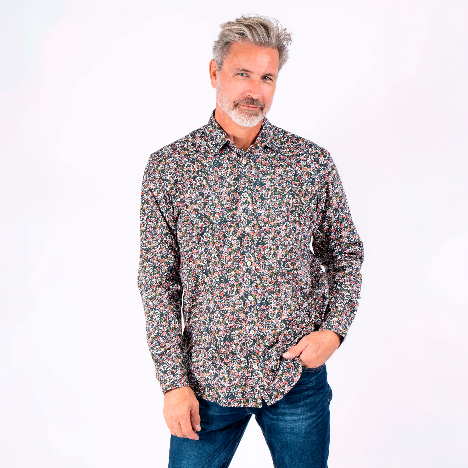 Pre End Oliver Herre Skjorte - Light Army - XL/43/44