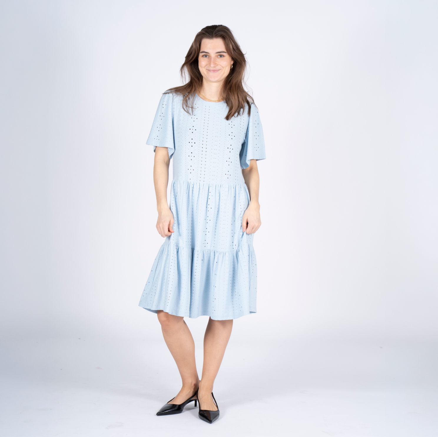 SASIA Dame Kjole - CASHMERE BLUE - XL