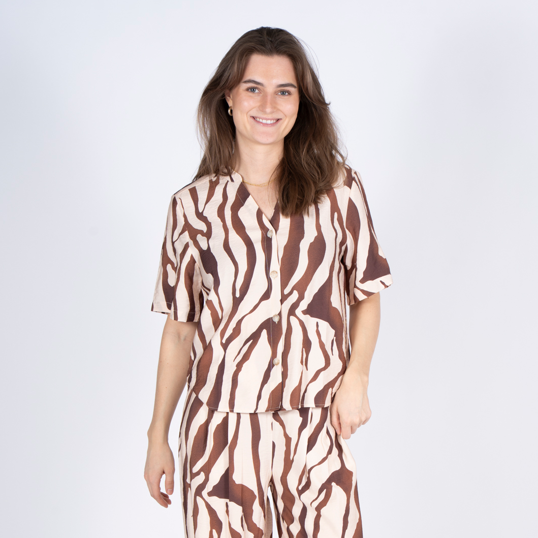 SASIA Dame Skjorte - SANDSHELL BEIGE - XL