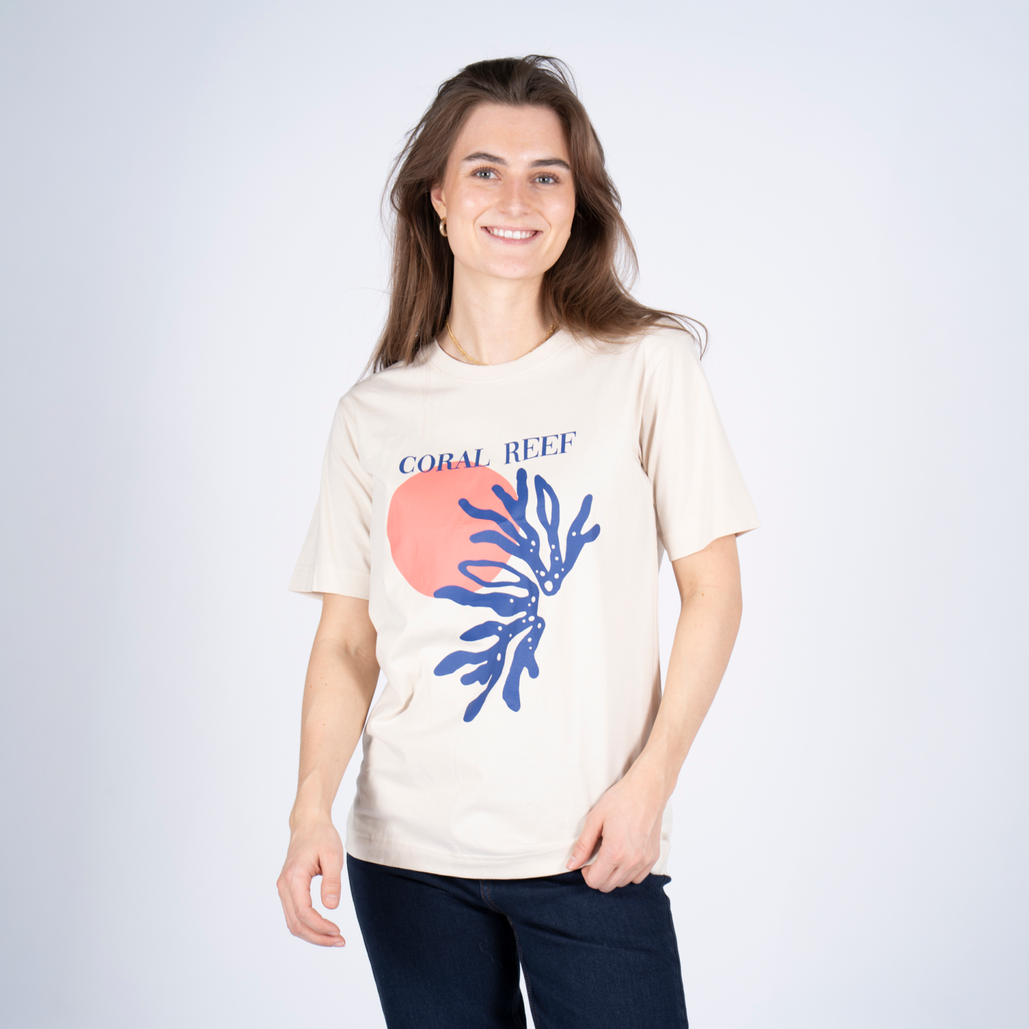 SASIA Dame T-shirt - SANDSHELL BEIGE - XL