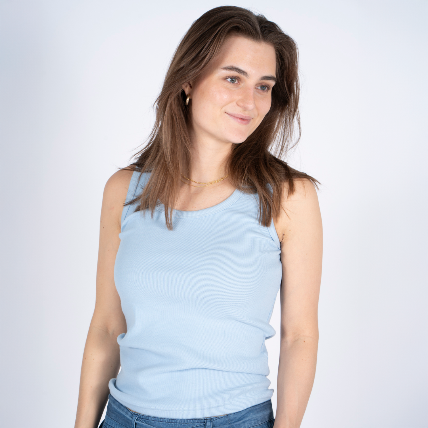 SASIA Dame Tanktop - CASHMERE BLUE - XL