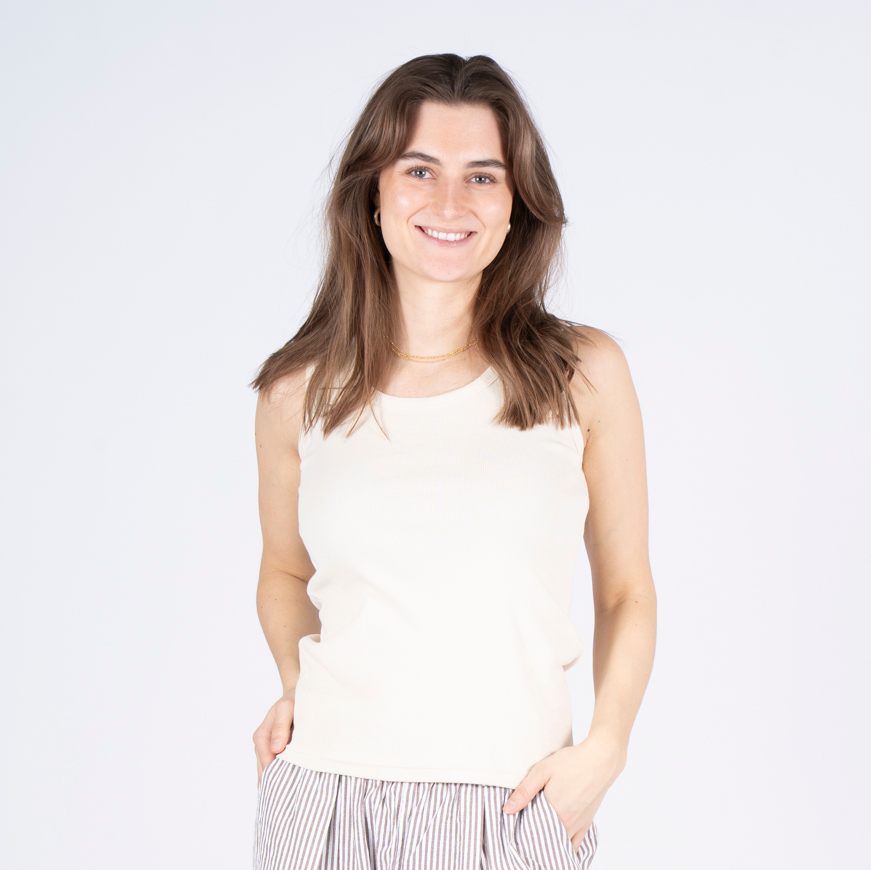 SASIA Dame Tanktop - SANDSHELL BEIGE - XL