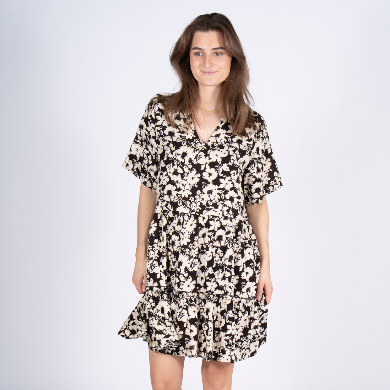 SASIA Felina Dame Kjole - CHOCOLATE TORTE BROWN - 2XL