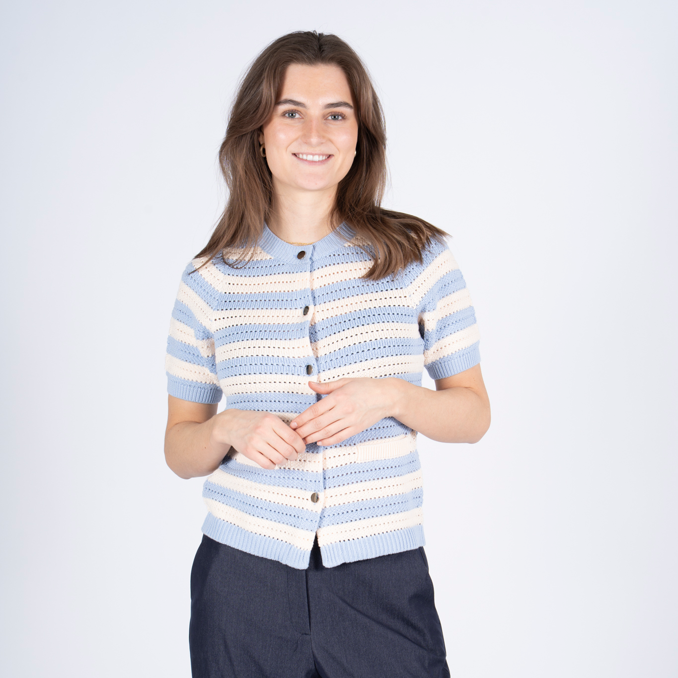SASIA Mina Dame Cardigan - CASHMERE BLUE - XL