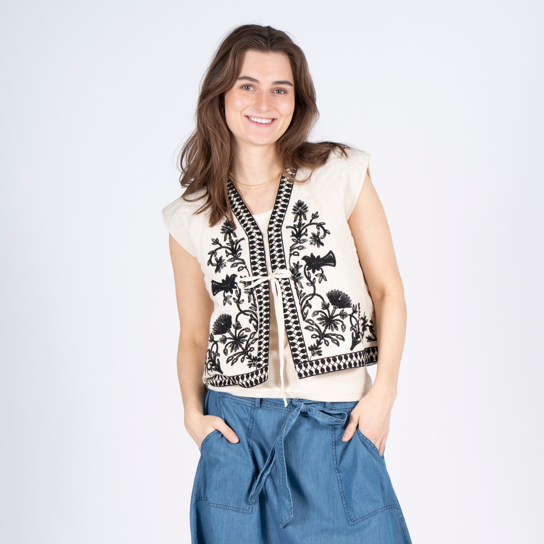 SASIA Pernille Dame Vest - SANDSHELL BEIGE - L/XL