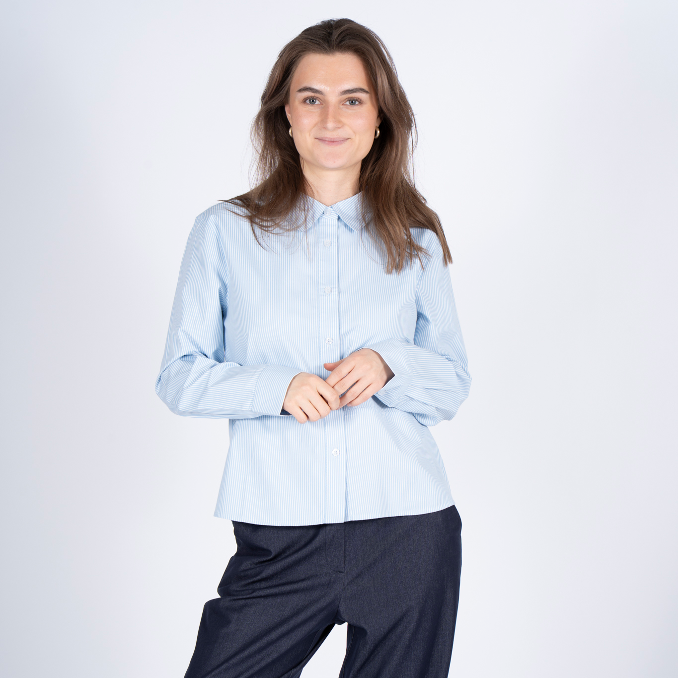 SASIA Sigrid Dame Skjorte - CASHMERE BLUE - XL