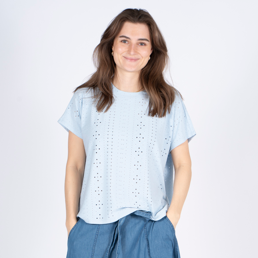 SASIA Sonja Dame Bluse - CASHMERE BLUE - 4XL