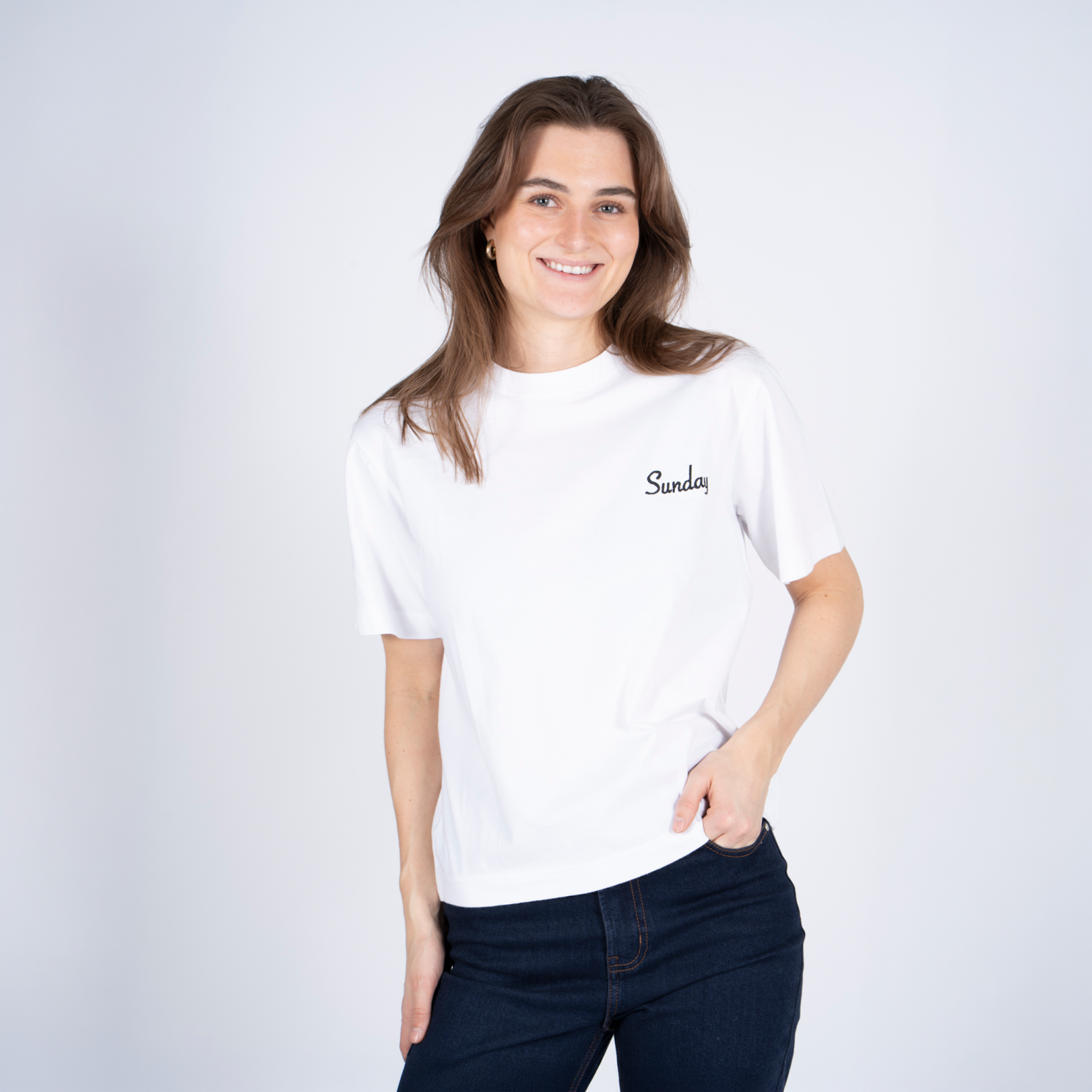 SASIA Sunday Dame T-shirt - BRIGHT WHITE - 2XL