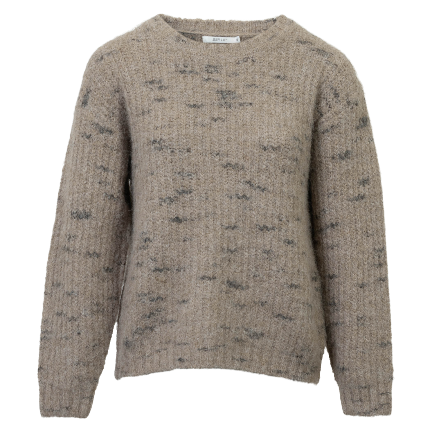 Sirup Dame Striktrøje - Sand Melange - XL