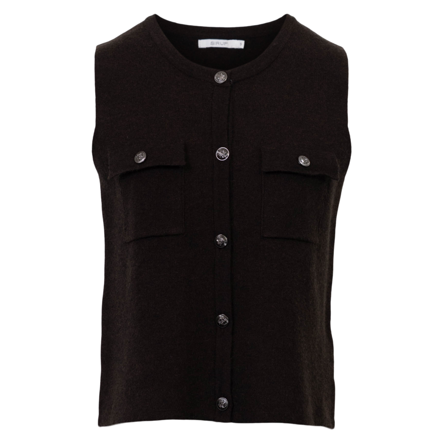 Sirup Dame Strikvest - Seal Brown - XL