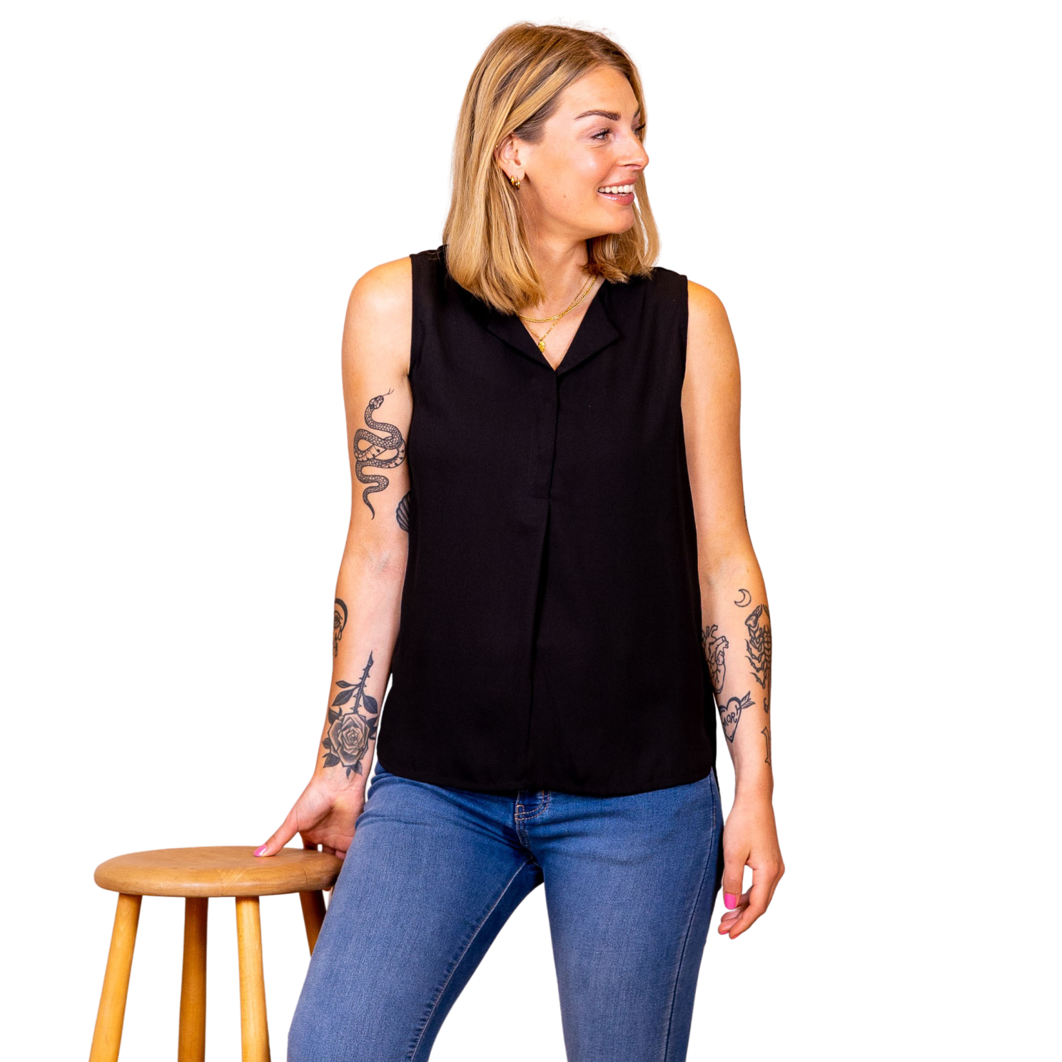 Steenholt Clara Dame Top - Jet Black - 2XL
