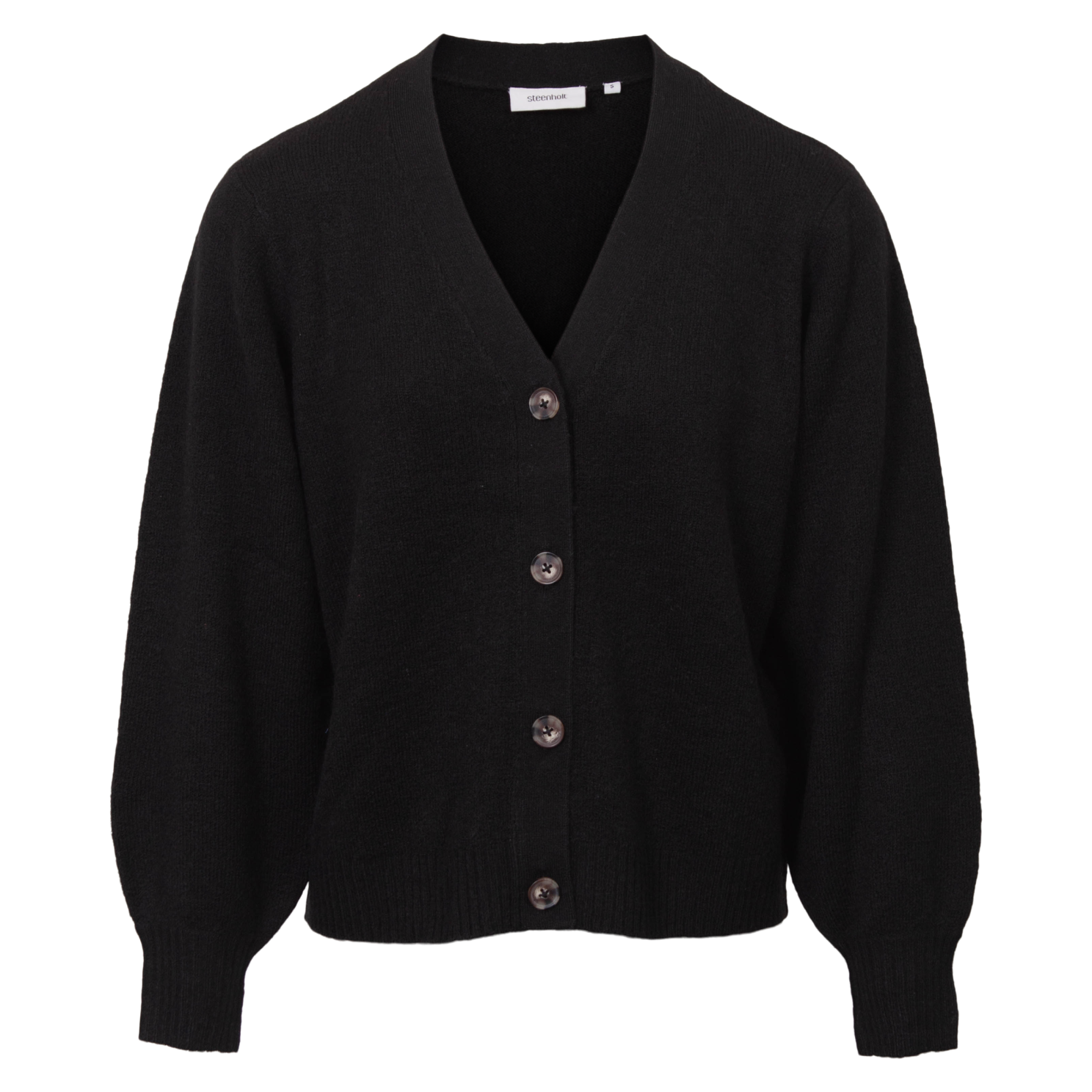 Steenholt Gora Dame Cardigan Plus Size - Black - 46