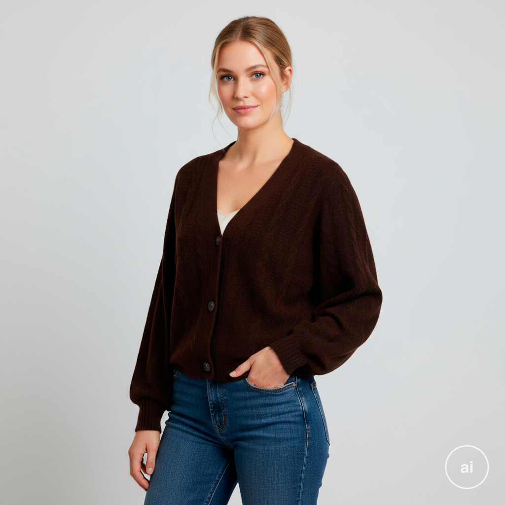 Steenholt Gora Dame Cardigan - RUM RAISIN - 2XL