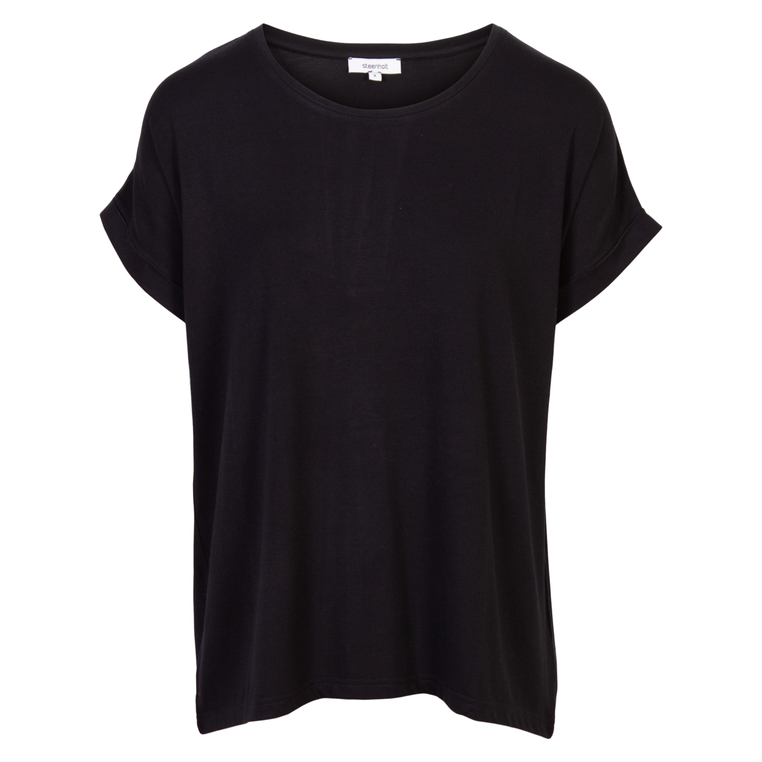Steenholt Joan Dame T-shirt Plus Size - Black - 44