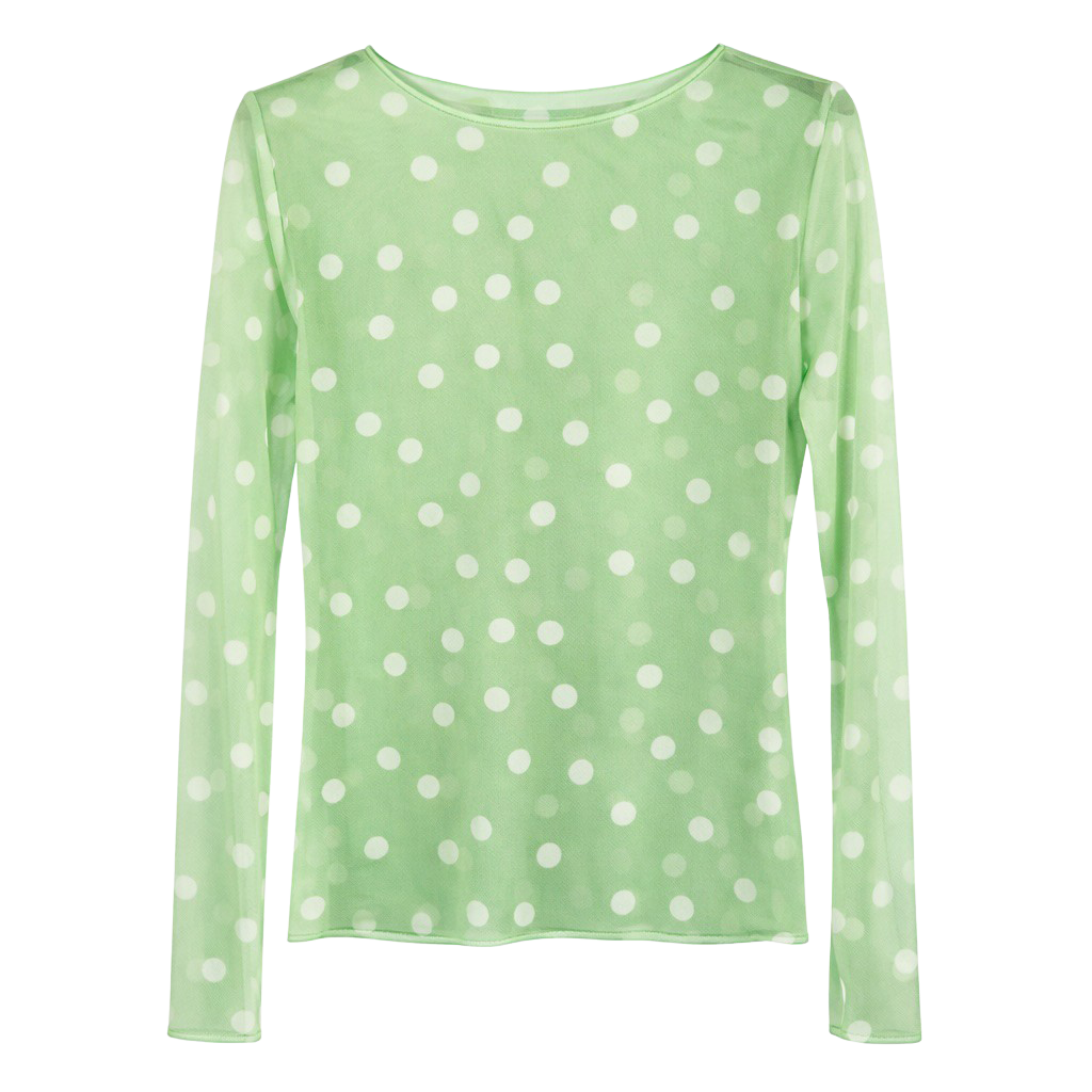 Vanting Dame Top i mesh - Green - L/XL